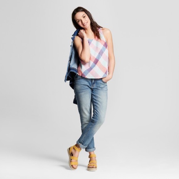 Target Universal Thread plaid tank top - Picture 7 of 8